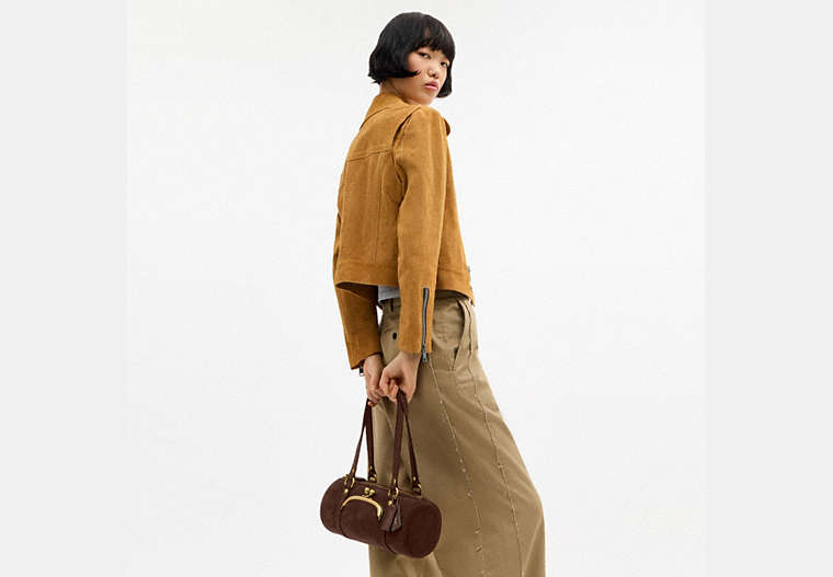 Kisslock Barrel Bag 28