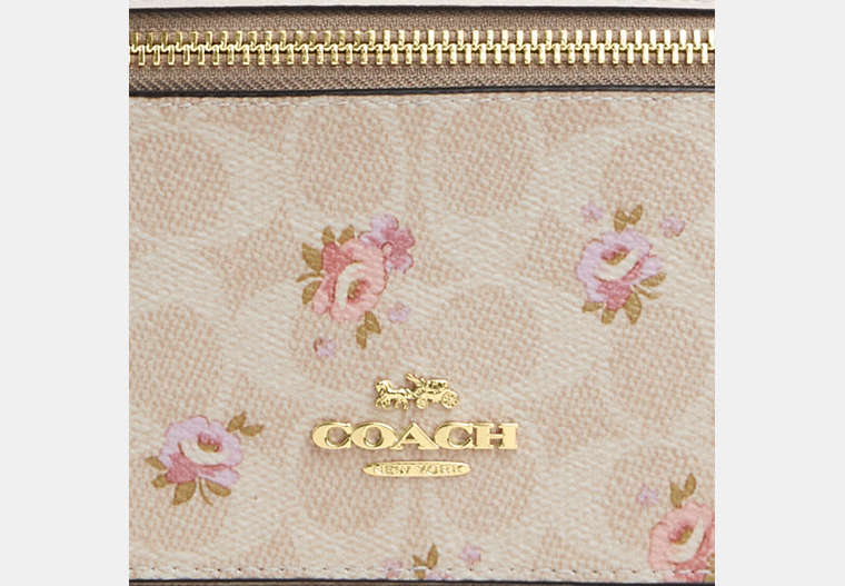 Cosmetic Case In Signature Canvas With Floral Print