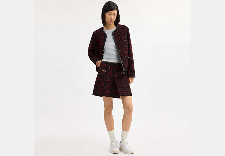 Sculpted C Tweed Skirt