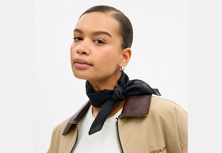 Textured Signature Print Bandana