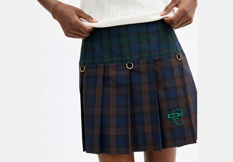 Coach | Brain Dead Mini Plaid Pleated Skirt