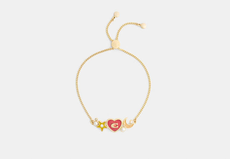 Celestial Stars And Hearts Slider Bracelet
