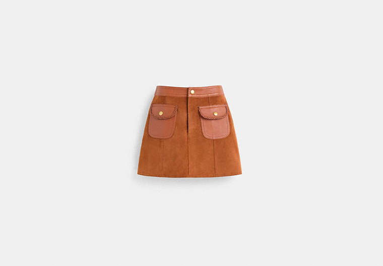Restored Braided Suede Mini Skirt