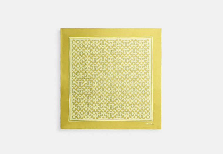 Textured Signature Print Silk Square Scarf