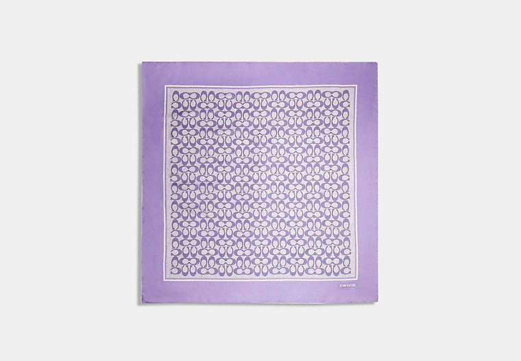 Textured Signature Print Silk Square Scarf