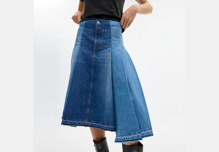 Maxi Denim Skirt In Organic Cotton