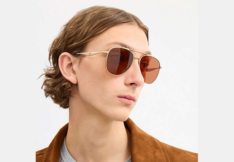 C Hardware Metal Pilot Sunglasses