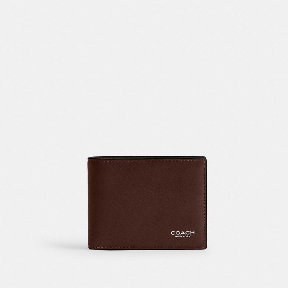 Coach Slim Billfold Wallet Maple