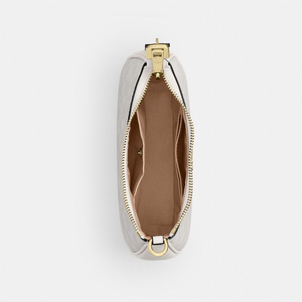 Coach Teri Mini Crossbody Bag In Signature Canvas Gold White Chalk