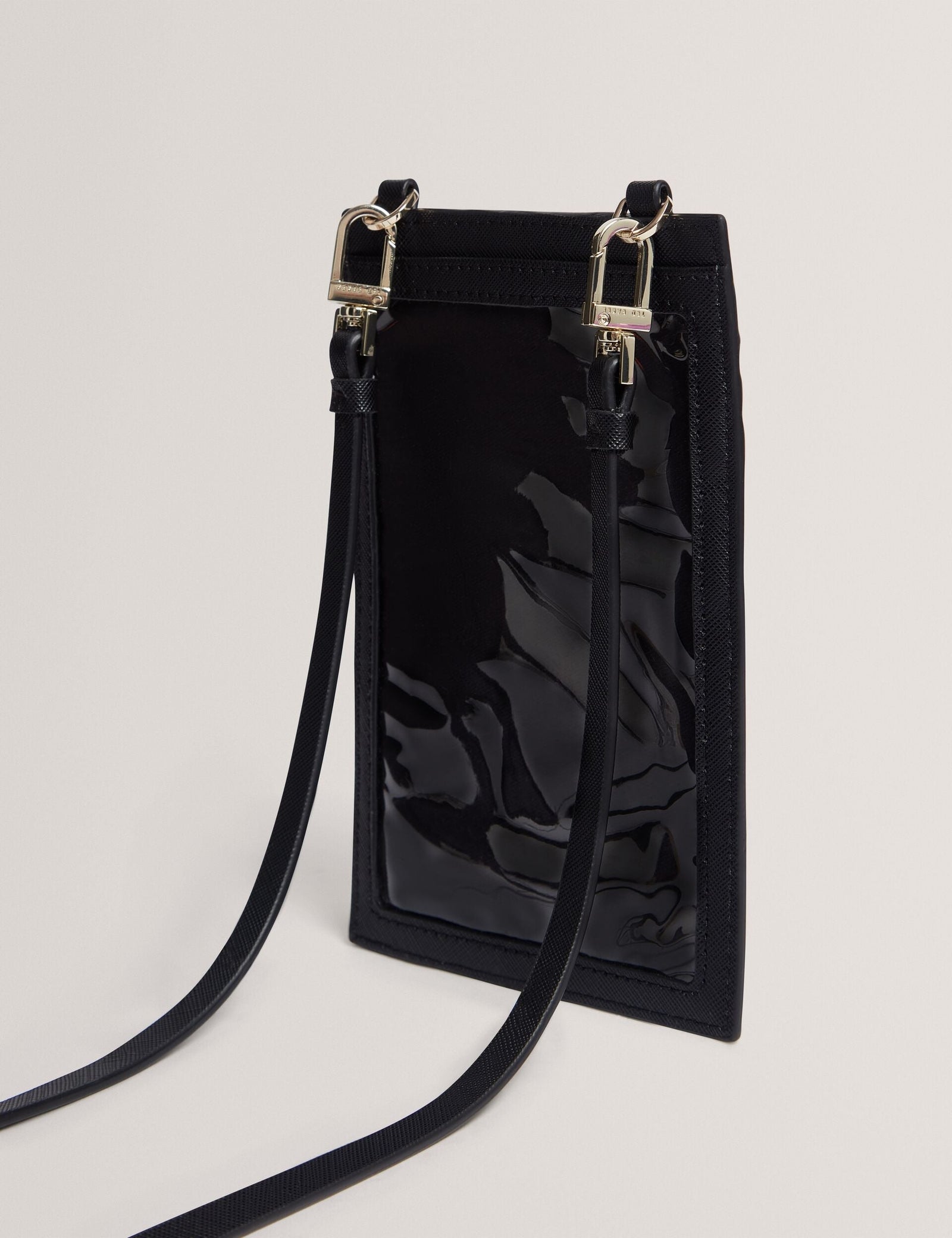 Ted Baker Tulsah Floral Print Phone Card Holder Lanyard Black Women's