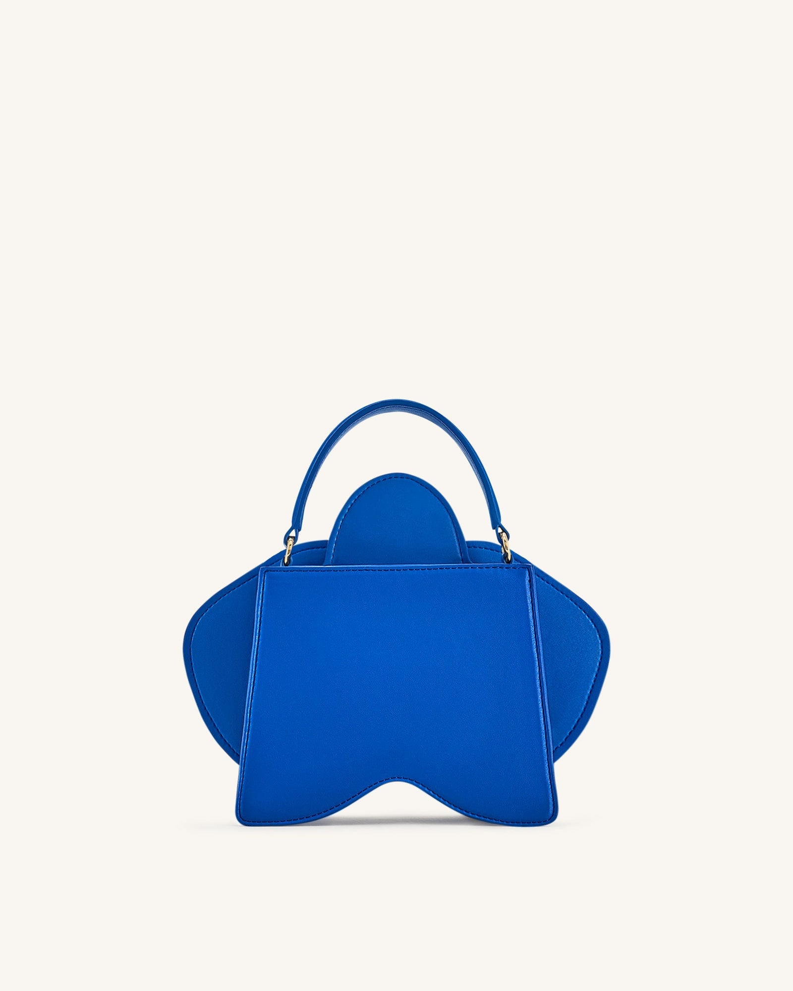 Flora Orchid Shaped Top Handle Bag - Blue