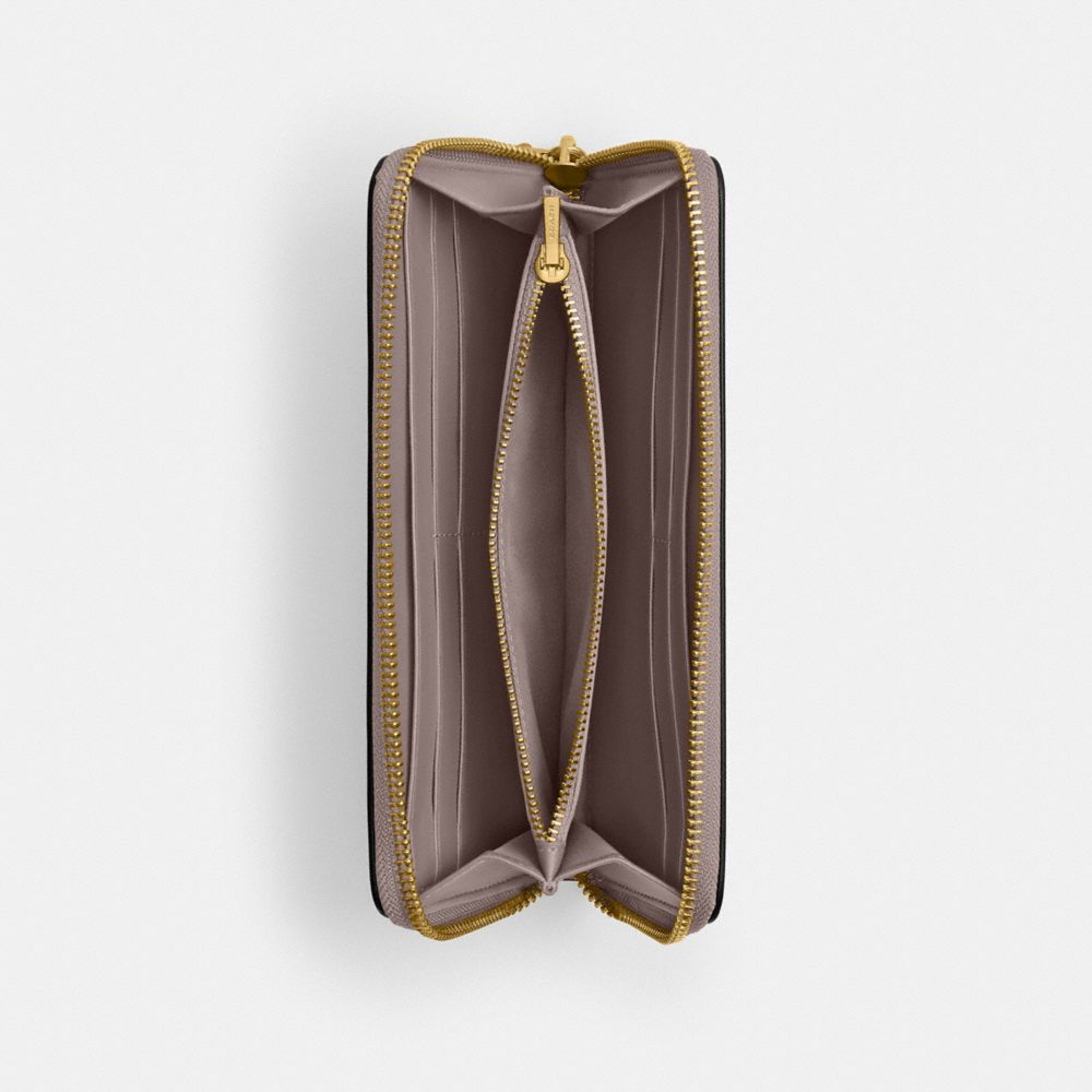 Coach Essential Slim Accordion Zip Wallet Brass Ash