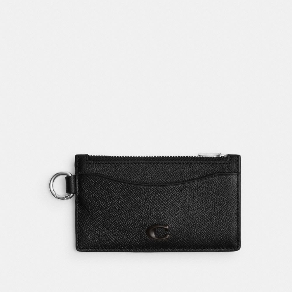 Coach Zip Card Case Black