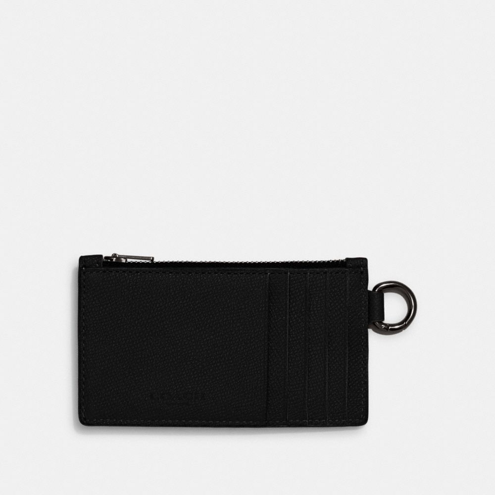 Coach Zip Card Case Black