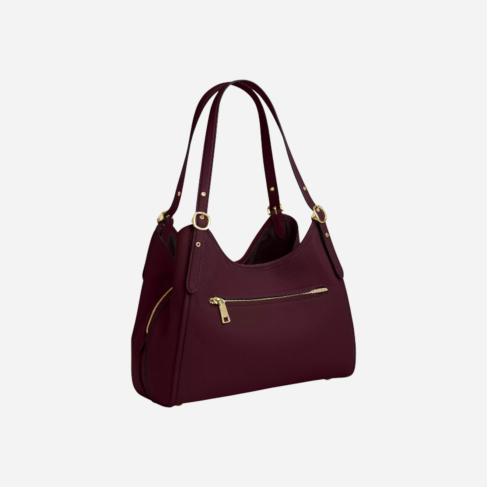 COACH Erin Shoulder Bag Pebbled Leather/Gold/Dark Wine
