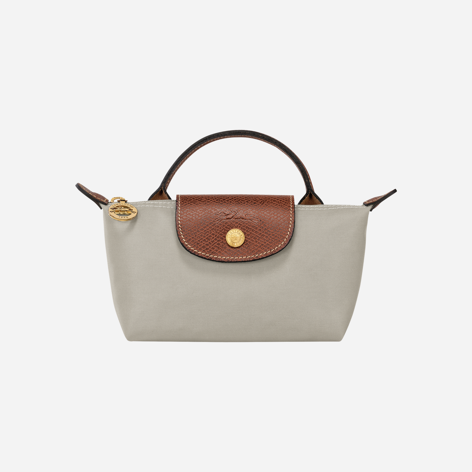 Longchamp Le Pliage Original Pouch with handle Pebble