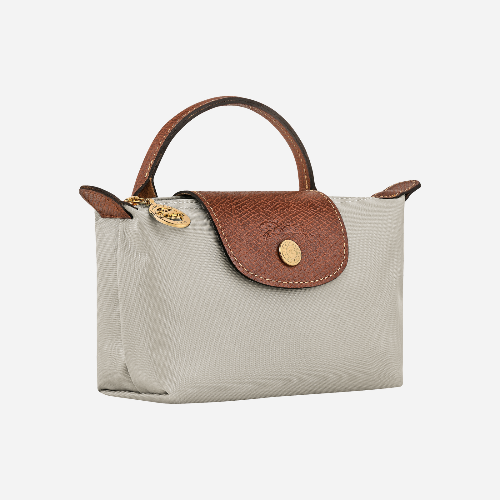 Longchamp Le Pliage Original Pouch with handle Pebble