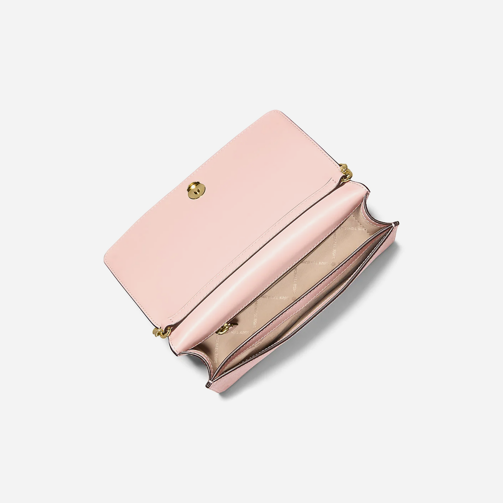 Michael Kors Jet Set Medium Signature Logo Crossbody Bag Powder Blush