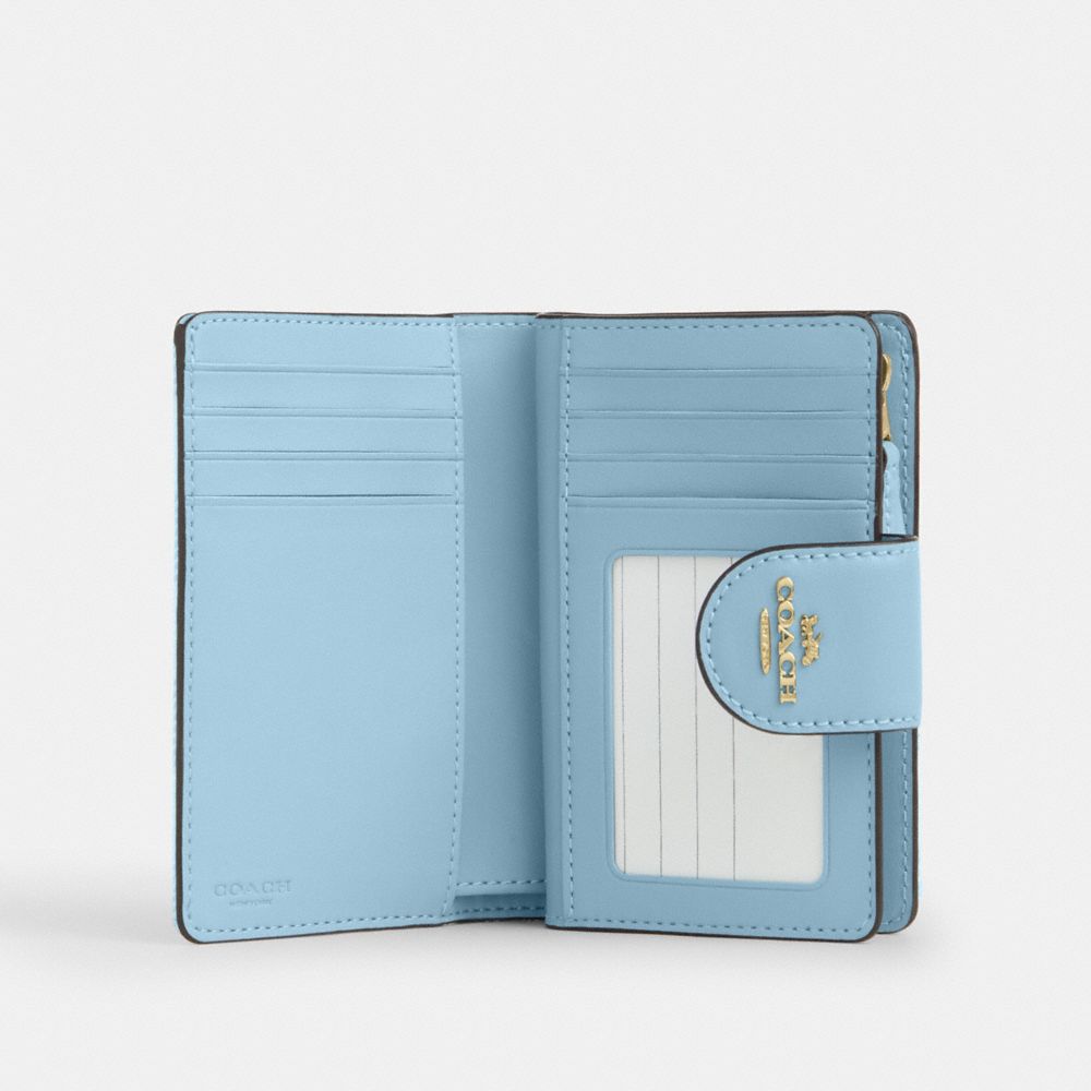 Medium Corner Zip Wallet With Gingham Print