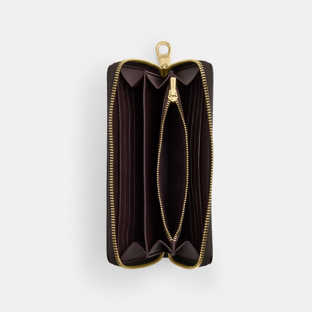 Long Zip Around Wallet In Signature Canvas