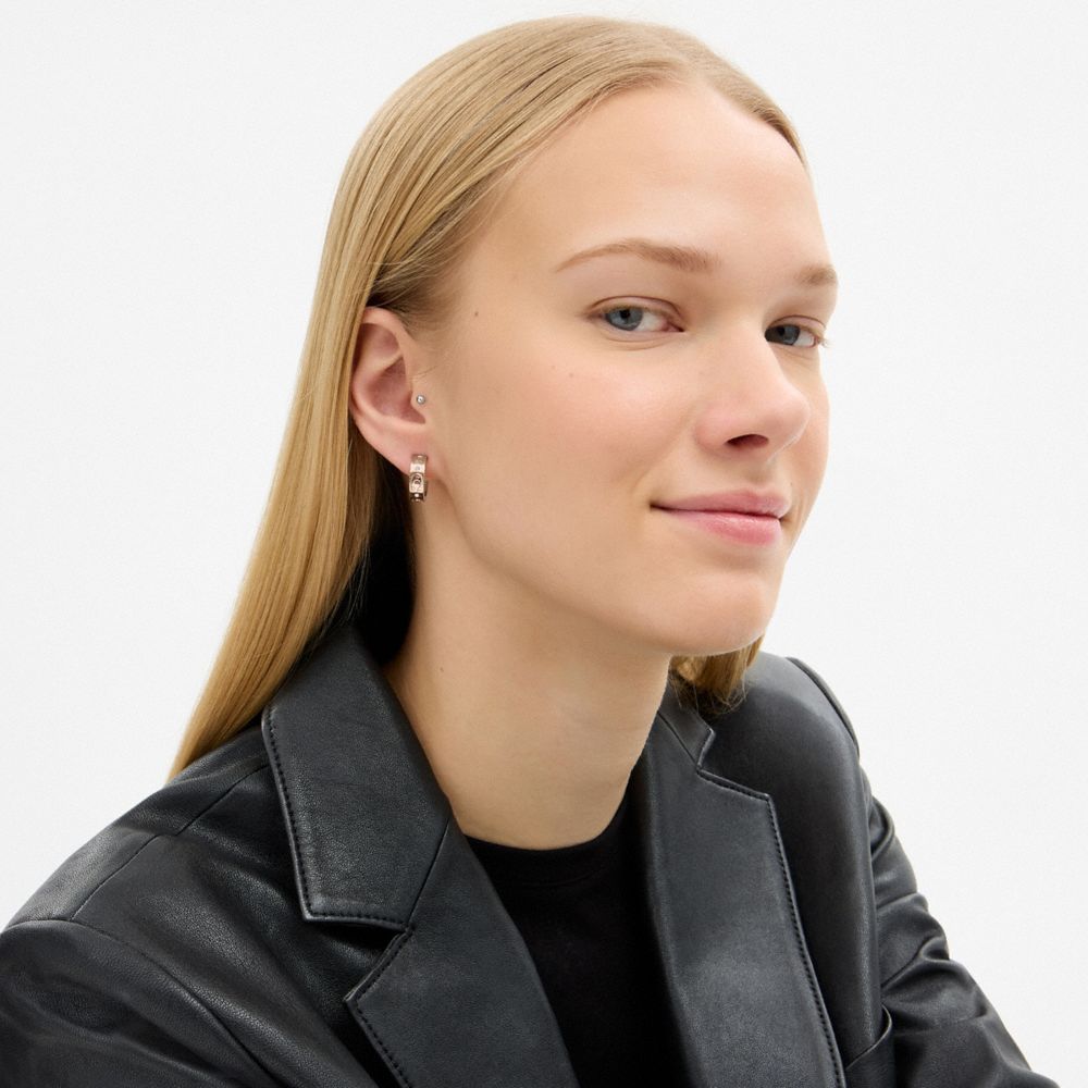 Repeated C Huggie Earrings