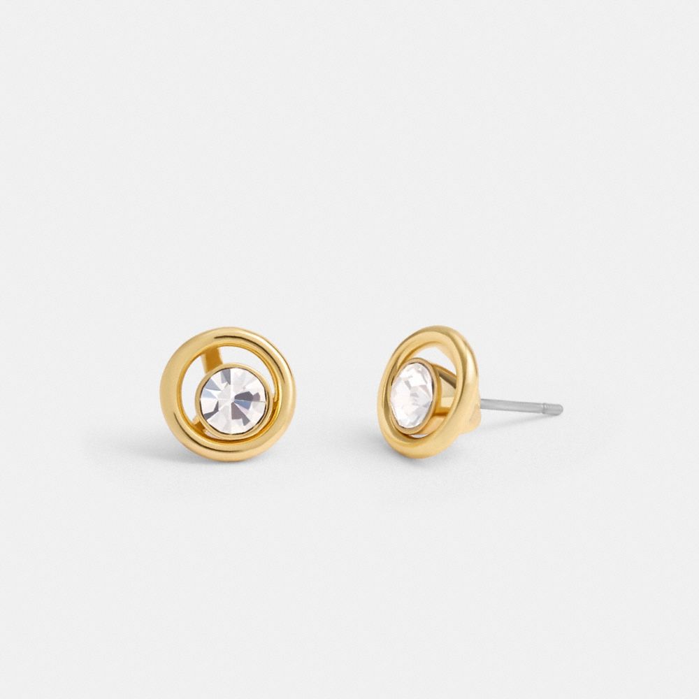 Halo Round Stud Earrings
