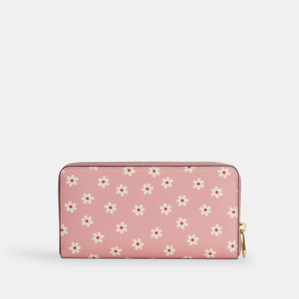 Long Zip Around Wallet With Floral Print