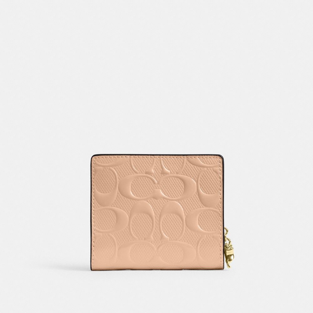 Snap Wallet In Signature Leather With Charm