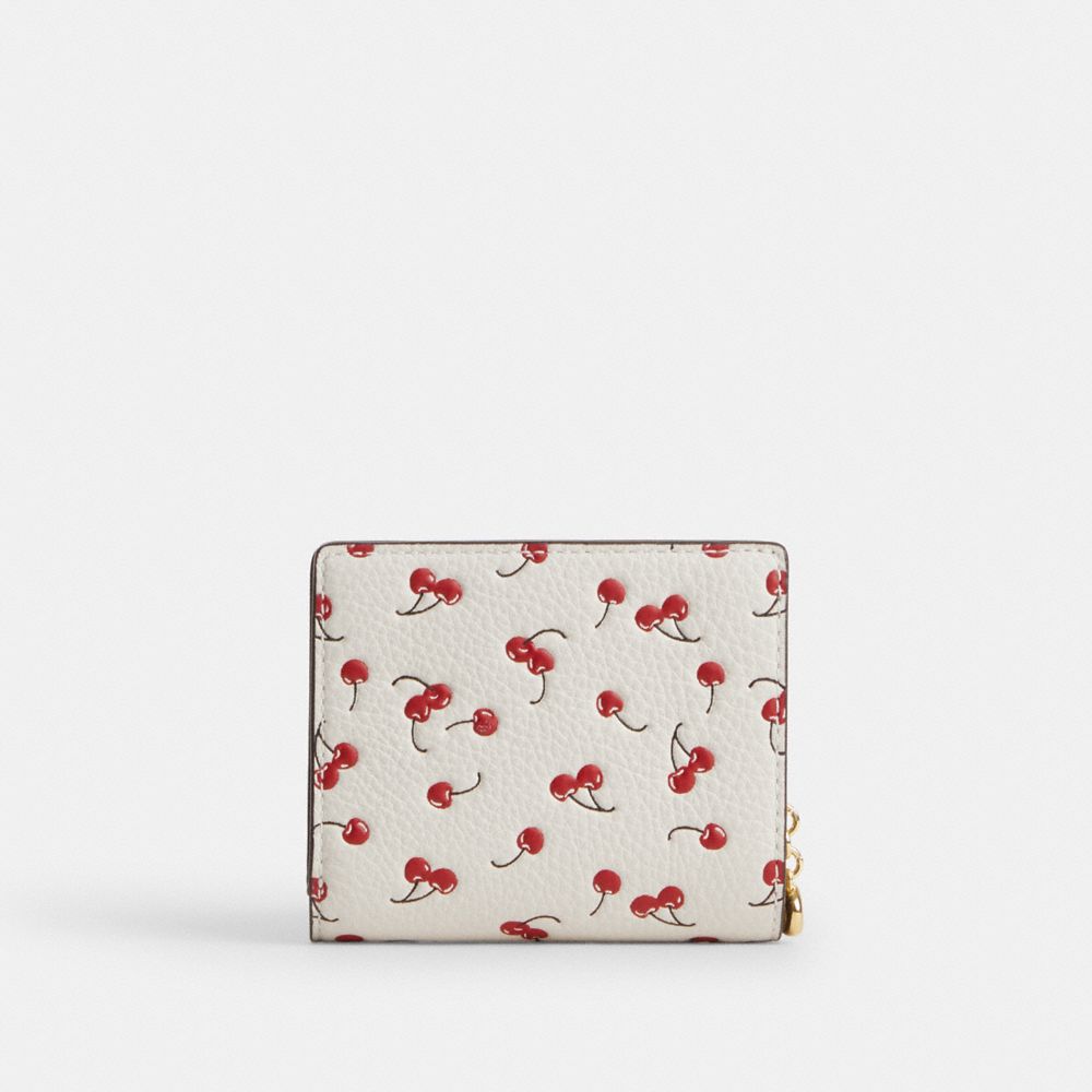 Snap Wallet With Floral Print And Charm