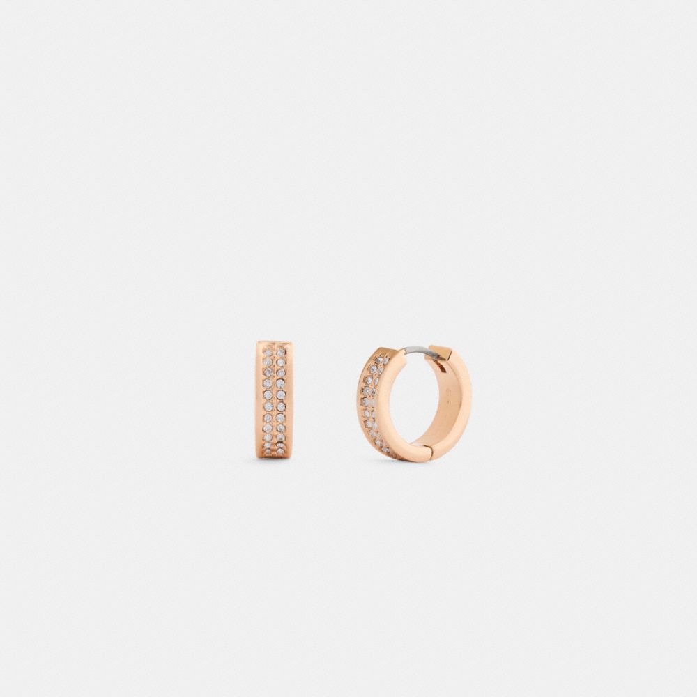 Pavé C Huggie Earrings