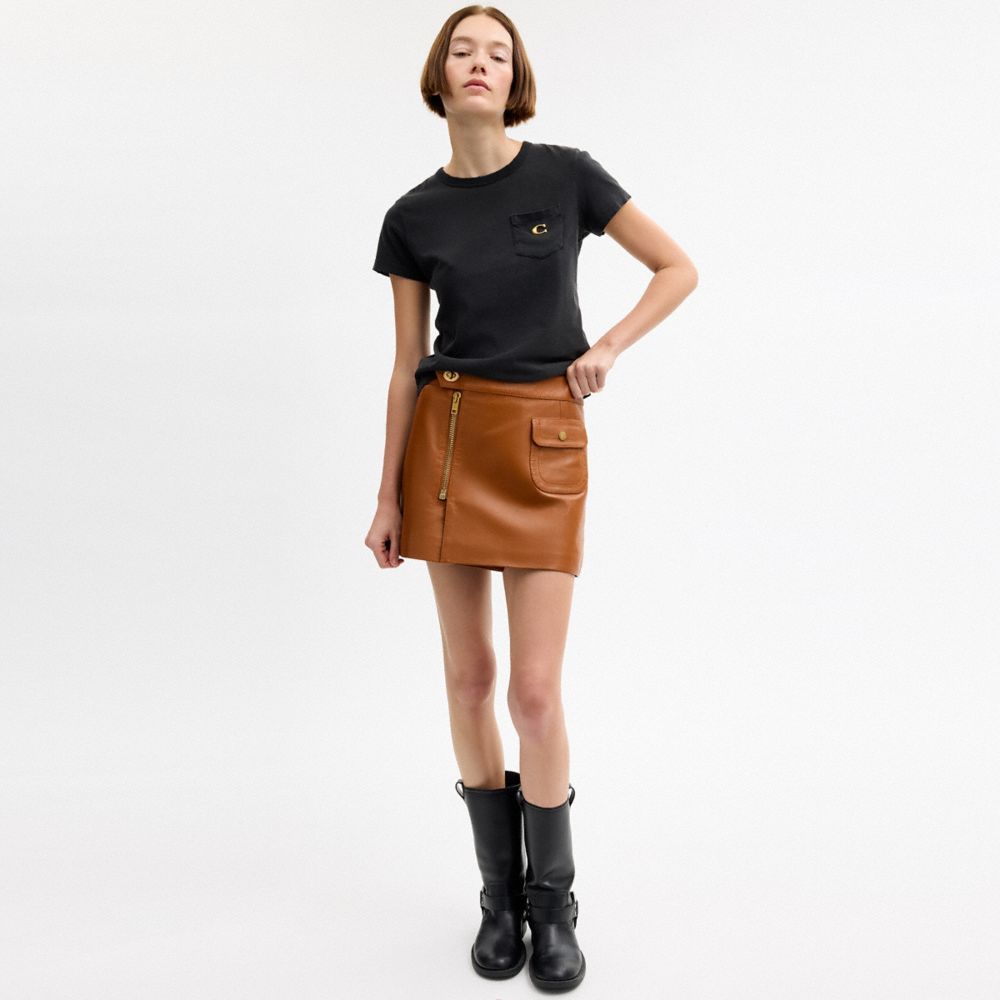 Mini Leather Heritage Skirt