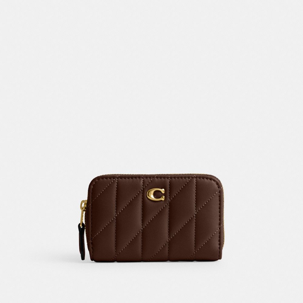 Essential Small Zip Around Card Case In Signature Canvas