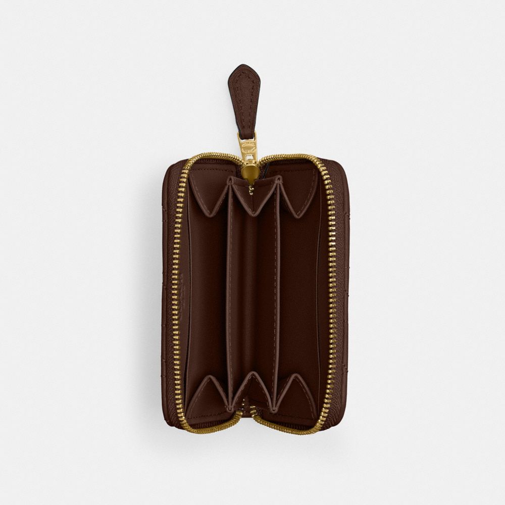 Essential Small Zip Around Card Case In Signature Canvas