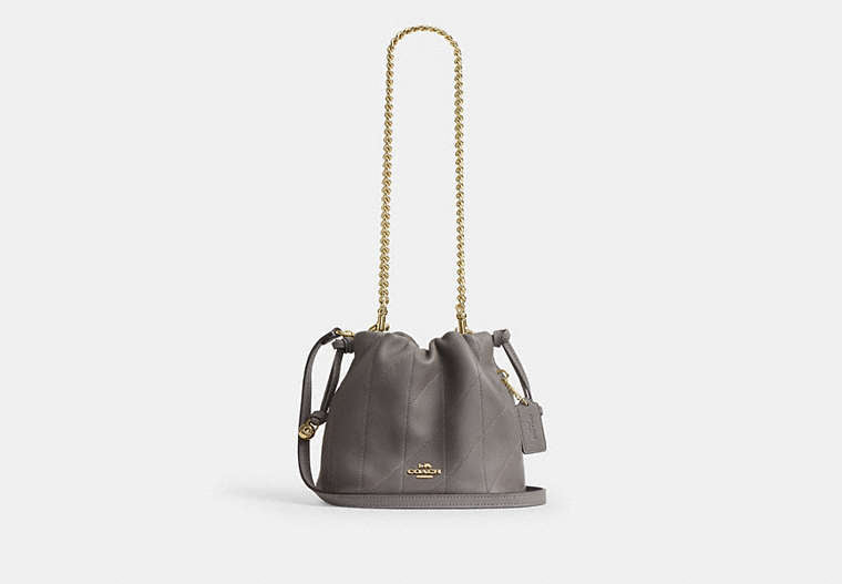 Faye Mini Drawstring Bag With Quilting
