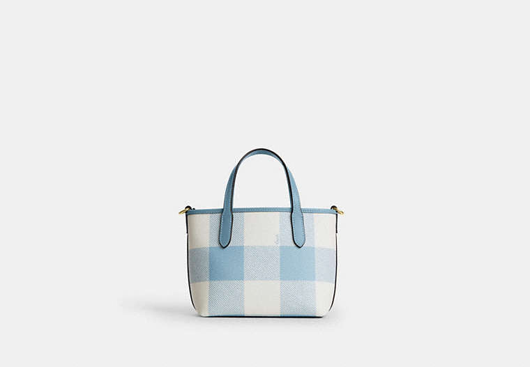 City Mini Tote Bag With Gingham Print And Charm