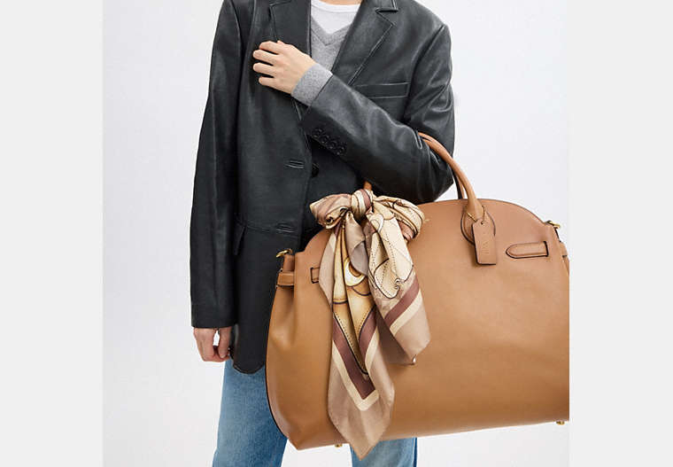 Stacked Tabby Bags Print Silk Square Scarf