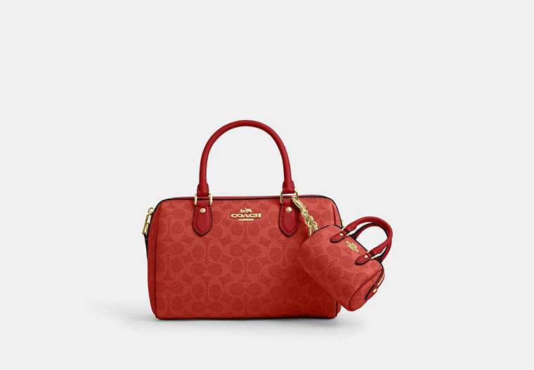 Mini Rowan Bag Charm In Signature Canvas