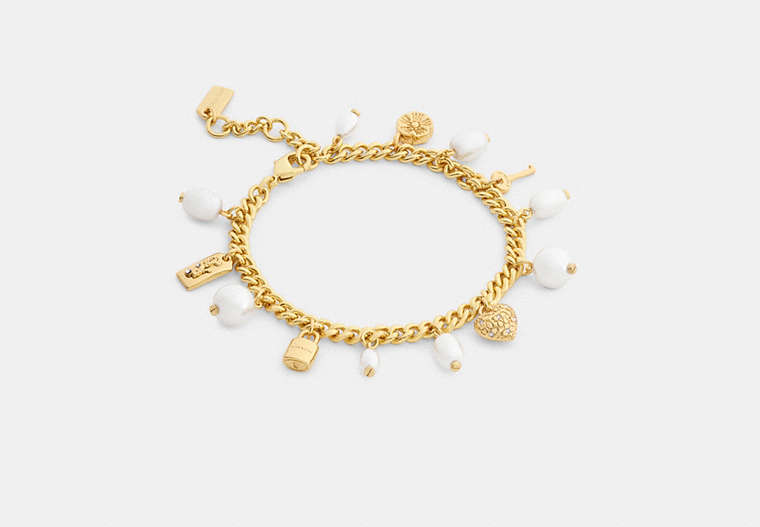 Pearl And Heart Charm Bracelet