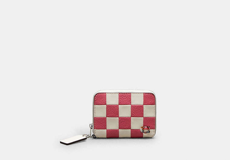 Restored Upcrafted Checkerboard Zip Around Wallet