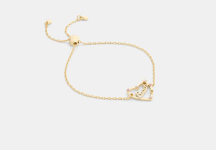 Coach Script Heart Slider Bracelet