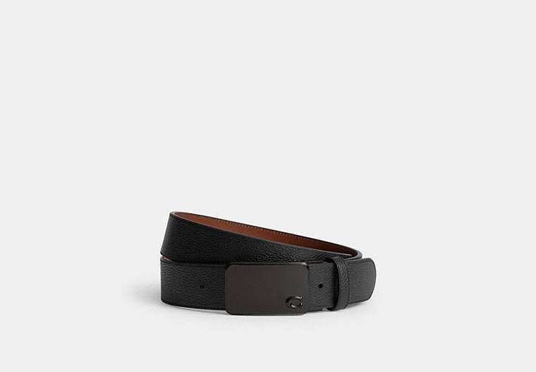 Signature Plaque Buckle Cut-To-Size Reversible Belt, 38 Mm