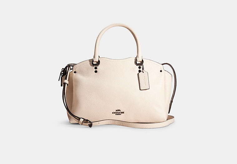 Restored Coach Drew Satchel With Snakeskin Detail