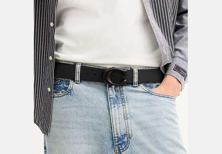 Sculpted C Buckle Reversible Belt, 38 Mm