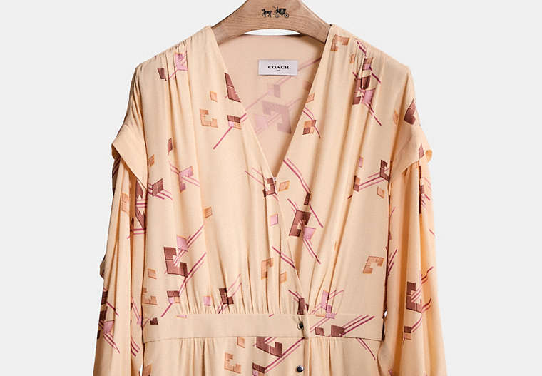 Restored Crepe Draped Midi Dress