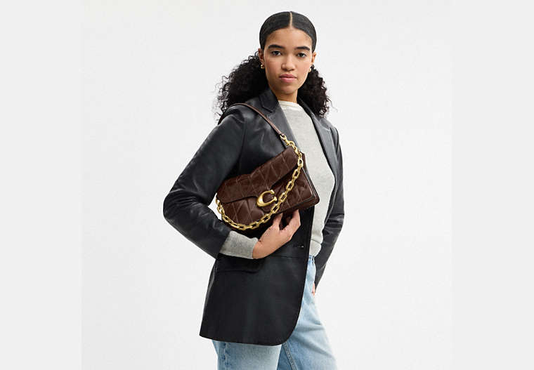 Chain Tabby Shoulder Bag With Quilting