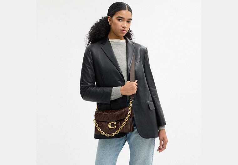 Chain Tabby Shoulder Bag With Quilting