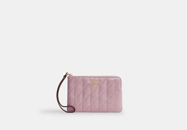 Corner Zip Wristlet With Quilting