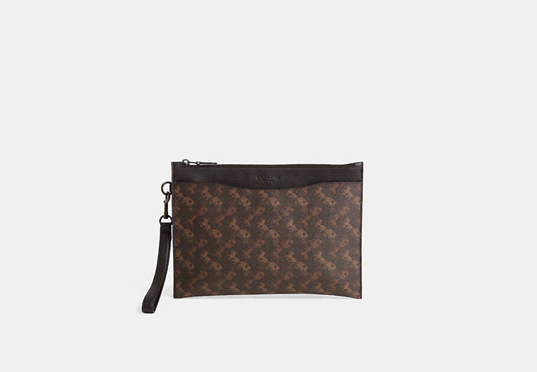 Restored Hitch Pouch With Horse And Carriage Print