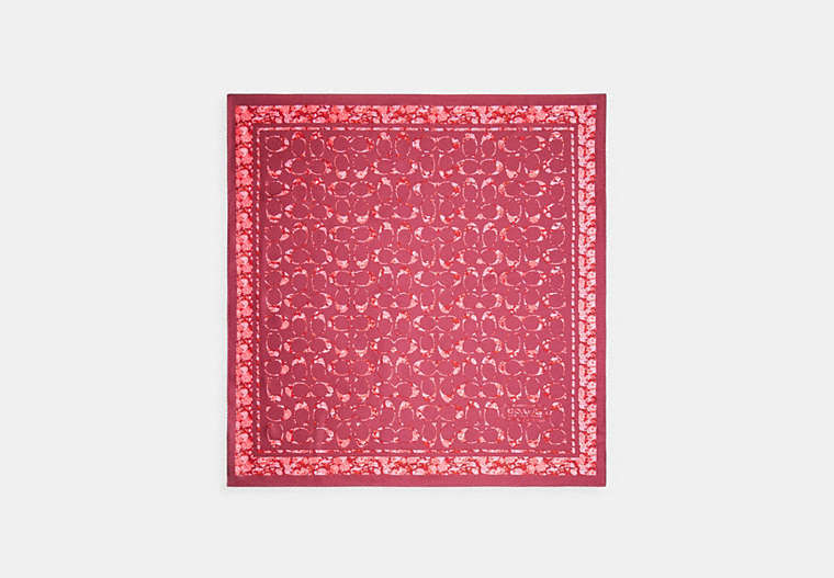 Signature Rose Meadow Print Silk Square Scarf