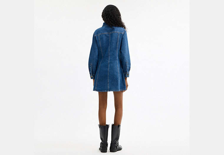 Long Sleeve Denim Dress In Organic Cotton